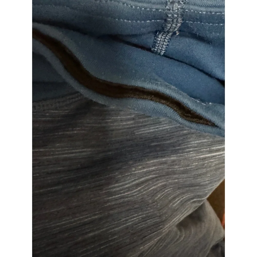 Lululemon Women Run For Your Life Blue Heather Crop Leggings Mesh Panels Size 6